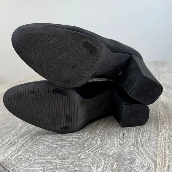 Lucky Brand 🍀 Black Heeled Boots, Sz 8.5 - Picture 9 of 10